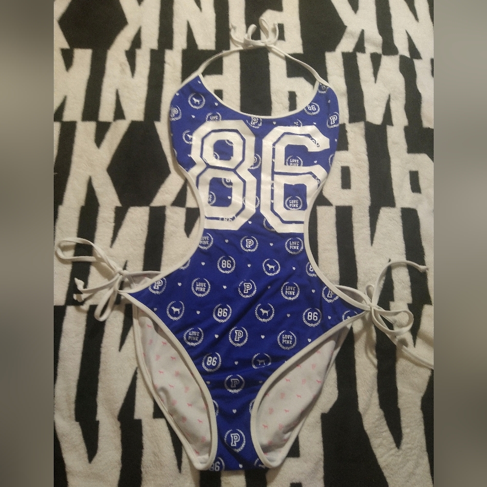 SOLD SOLD Victoria's Secret Pink Very Rare Vintage '06 Blue "86" Monokini. L.